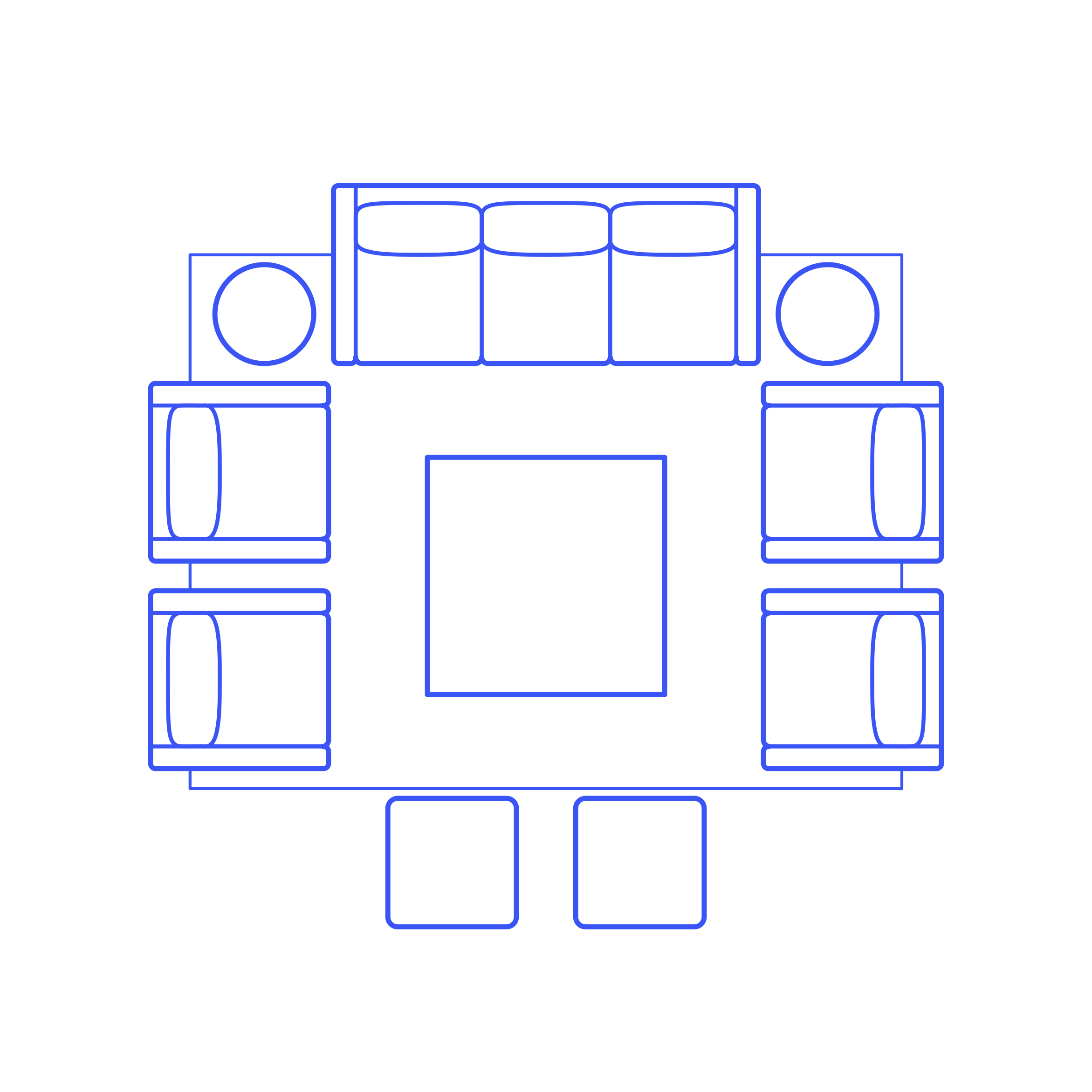 Layouts Living Rooms U Shape Closed Sticker Outline Svg File Free Vectors
